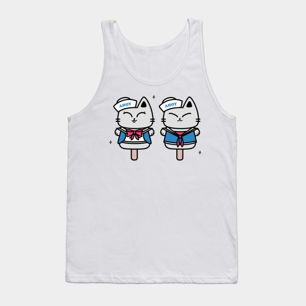 Ahoy! Kitty-Pops. Tank Top by plattercats